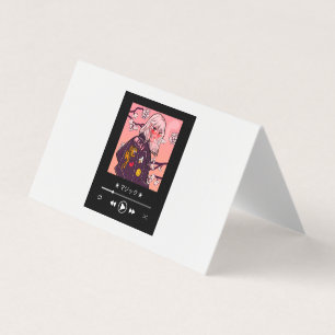 Carte De Visite personnage féminin de style animé branché