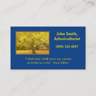 Carte de visite PERSONNALISABLE AVEC ARBRE D'OR