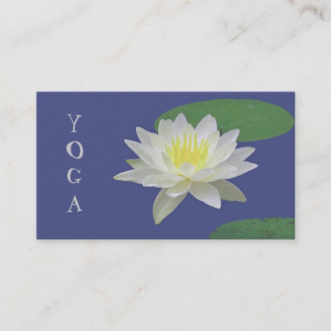 Carte de visite PERSONNALISABLE, "BLOSSOM LOTUS BL (Devant)