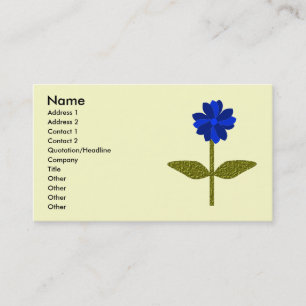 Carte de visite personnalisable Daisy Ocean Blue
