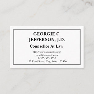 Carte de visite personnalisable d'avocat