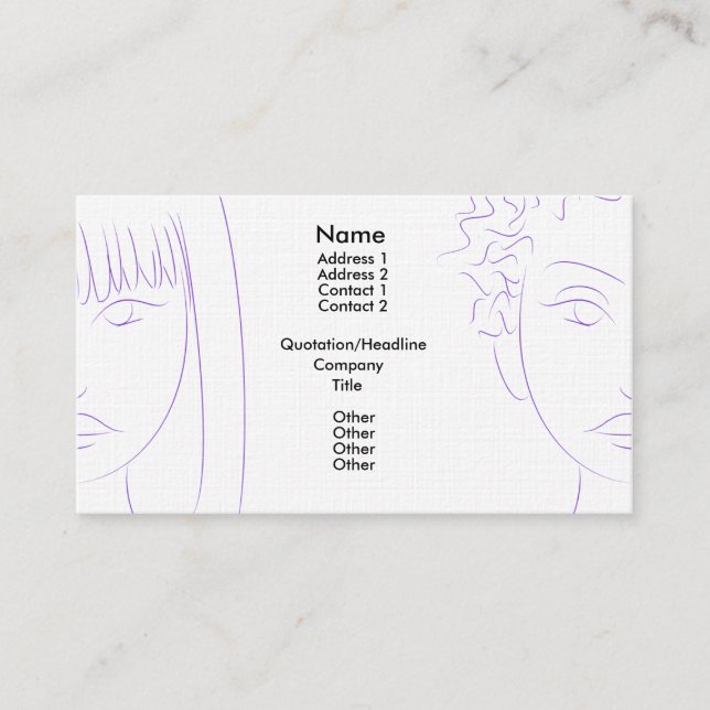Carte de visite personnalisable de beauté - (Devant)