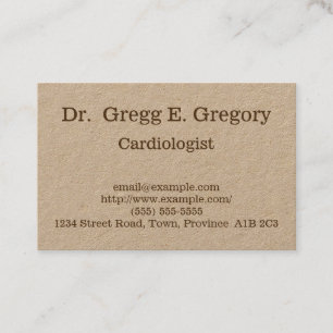 Carte de visite personnalisable de cardiologue