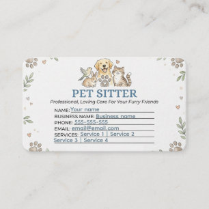 Carte de visite personnalisable de gardien de comp