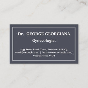 Carte de visite personnalisable de gynécologue