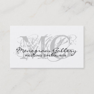 Carte de visite personnalisable de monogramme