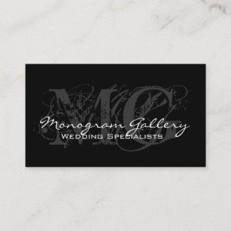 Carte de visite personnalisable de monogramme