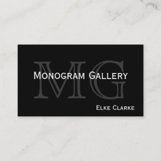 Carte de visite personnalisable de monogramme
