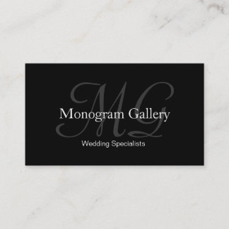 Carte de visite personnalisable de monogramme