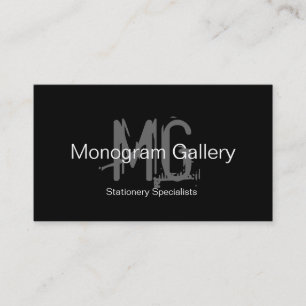 Carte de visite personnalisable de monogramme
