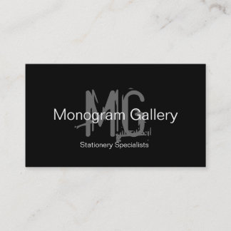 Carte de visite personnalisable de monogramme