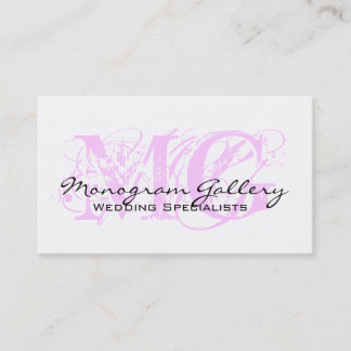 Carte de visite personnalisable de monogramme