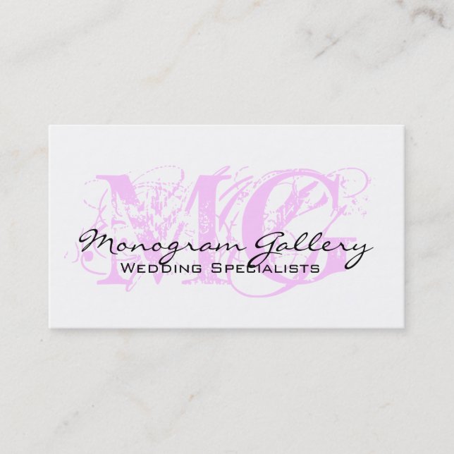 Carte de visite personnalisable de monogramme (Devant)