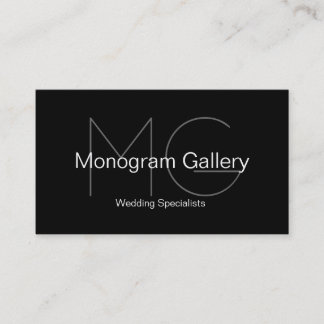 Carte de visite personnalisable de monogramme
