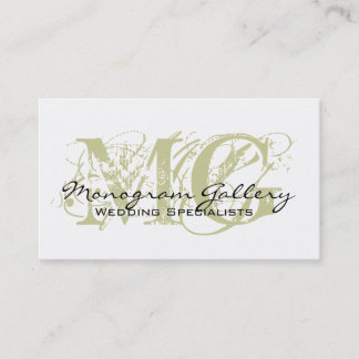 Carte de visite personnalisable de monogramme