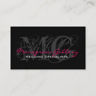 Carte de visite personnalisable de monogramme