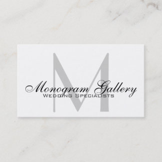 Carte de visite personnalisable de monogramme