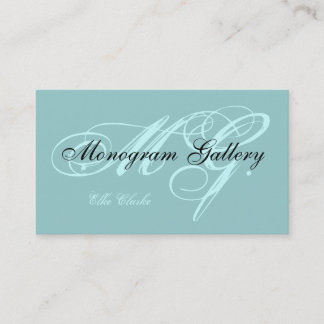 Carte de visite personnalisable de monogramme de