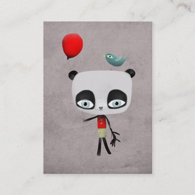 carte de visite personnalisable de Panda bear bird (Devant)