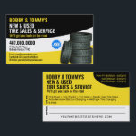 Carte de visite personnalisable des services de pn<br><div class="desc">Customisez ce pneu (pneu) et la réparation automobile double face (2 côtés) attrayante conception de modèle de carte de visite pour répondre à vos besoins de marque. Vous pouvez changer la couleur du jaune au rouge ou toute autre couleur que vous désirez. Ajoutez un logo pour marquer davantage votre carte....</div>