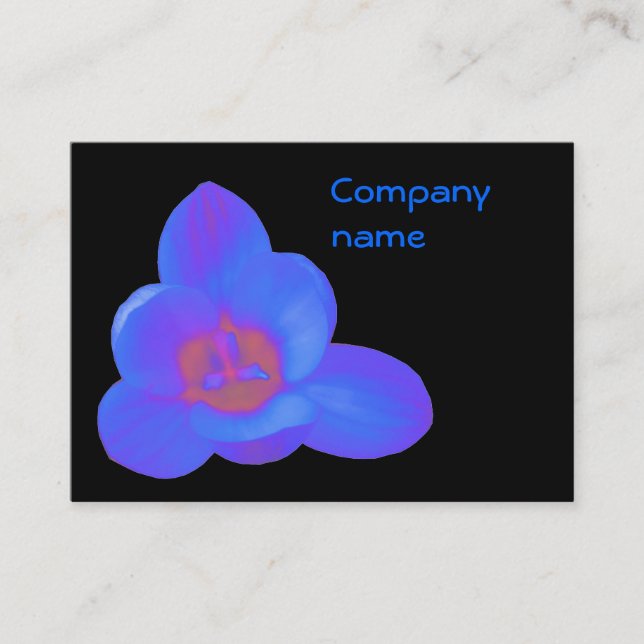 Carte de visite personnalisable Fleur Crocus (Devant)