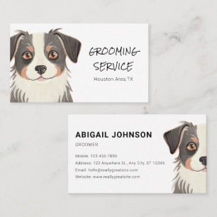 Carte De Visite Personnalisable Grooming pour animaux de compagnie