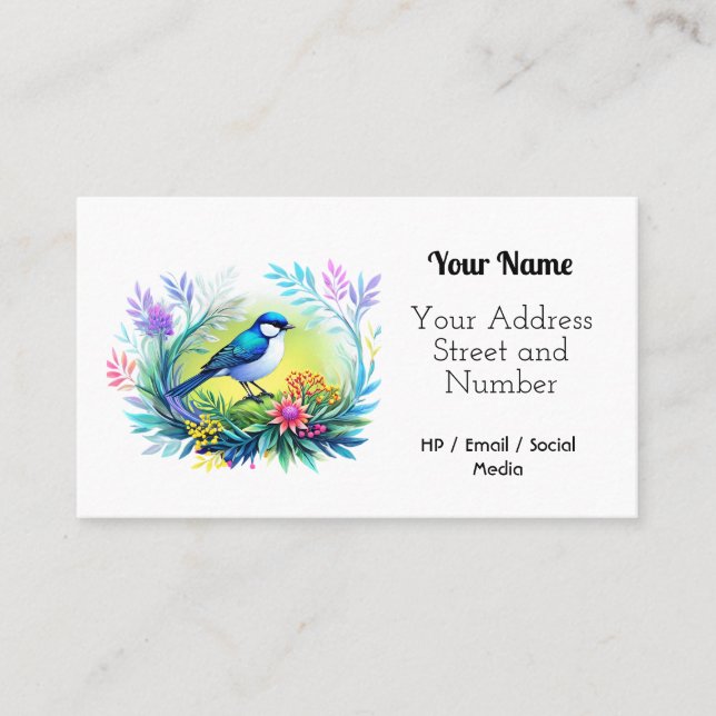 Carte de visite personnalisable - Modèle - thème d (Devant)