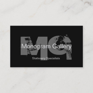 Carte de visite personnalisable Monogramme en gras
