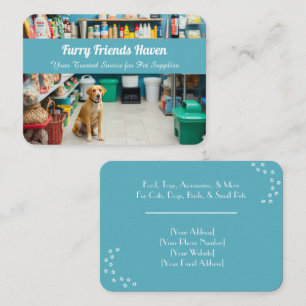 Carte de visite personnalisable pour animalerie –