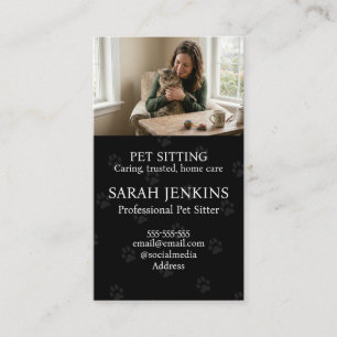 Carte de visite personnalisable pour pet-sitter en
