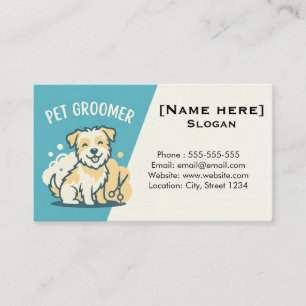 Carte de visite personnalisable pour toiletteur d'