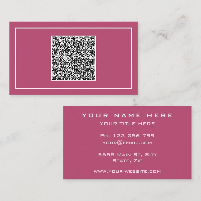 Carte de visite personnalisé avec informations d'a (Devant / Derrière)