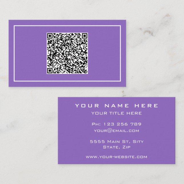 Carte de visite personnalisé avec informations d'a (Devant / Derrière)