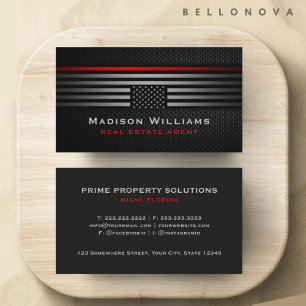 Carte De Visite Personnalisé Black Grey Red États-Unis America Fla