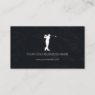 Carte De Visite Personnalisé Black Professional Golf