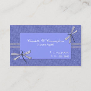 Carte de visite personnalisé des libellules bleues