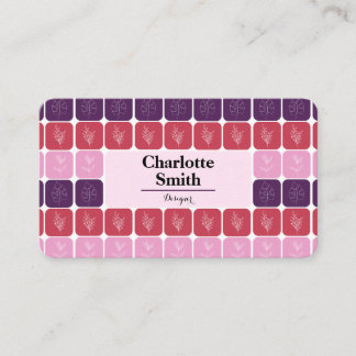 Carte de visite personnalisé Designer Pink
