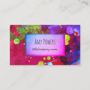 carte de visite personnalisé double face art abstr