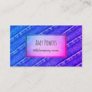 carte de visite personnalisé double face bleu et v