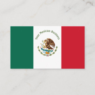 Carte de visite personnalisé du drapeau mexicain