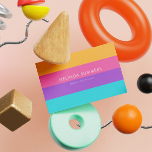 Carte de visite personnalisé en été coloré