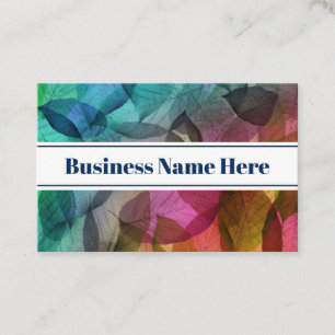 Carte de visite personnalisé - Feuilles multicolor