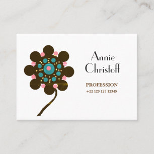 Carte de visite personnalisé Fleur Abstrait