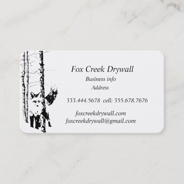 Carte de visite personnalisé Forest Fox Creek Dryw (Devant)