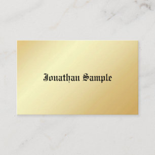Carte De Visite Personnalisé Glamour Faux Or Vieux Modèle de texte