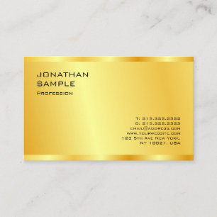 Carte De Visite Personnalisé Gold Look Modern Elegant Professionne