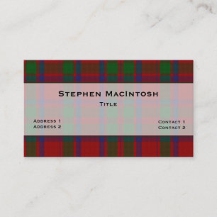 Carte de visite personnalisé MacIntosh Tartan
