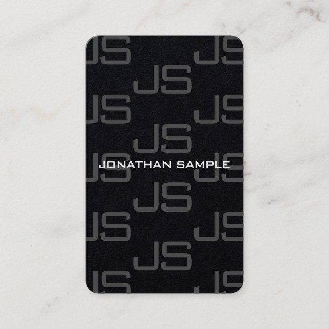 Carte De Visite Personnalisé Moderne Élégant Monogramme Modèle de  (Devant)