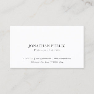 Carte De Visite Personnalisé Moderne Élégant Simple Tendance