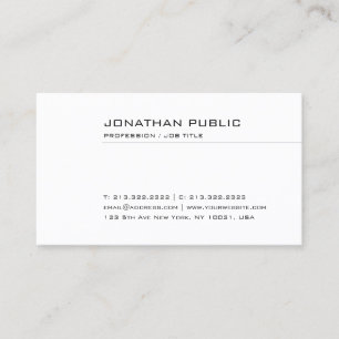 Carte De Visite Personnalisé Moderne Professionnel Élégant Design